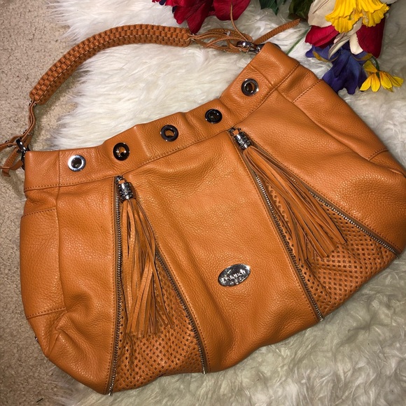 🌺NWOT Italian leather expandable HOBO bag 🌺 - Picture 1 of 9